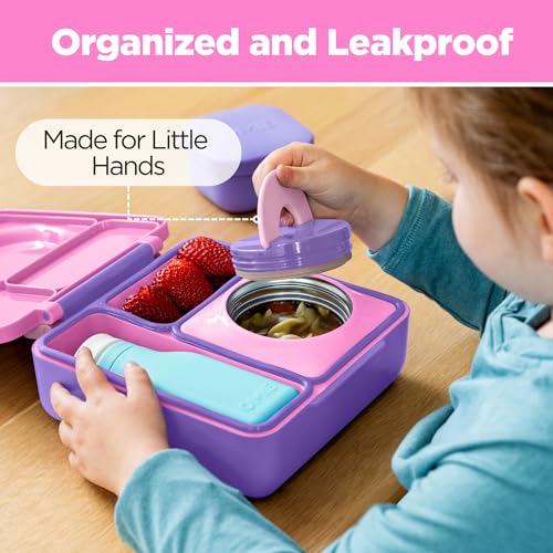 Image of Omie OmieBox Kids Insulated Bento Box, Unicorn Pink