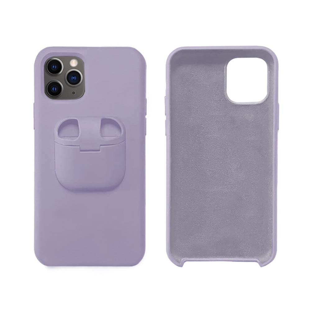 2 in 1 For Iphone Airpods Case For iPhone 11 Pro For iphone 7 8 Plus 6 6S  Silicone Cover For iPhone XS Max XR X Cases (B,iPhone 8 7): Buy Online