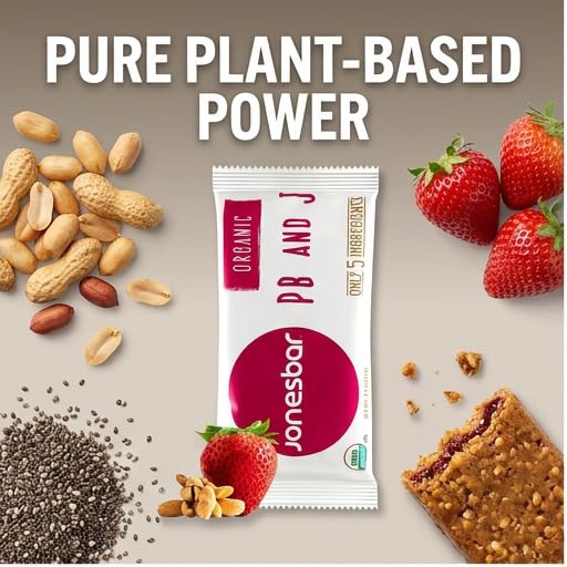 Jonesbar PB and J Bar - Plant Based Protein - 1.7 Oz Pack of 6 image 4