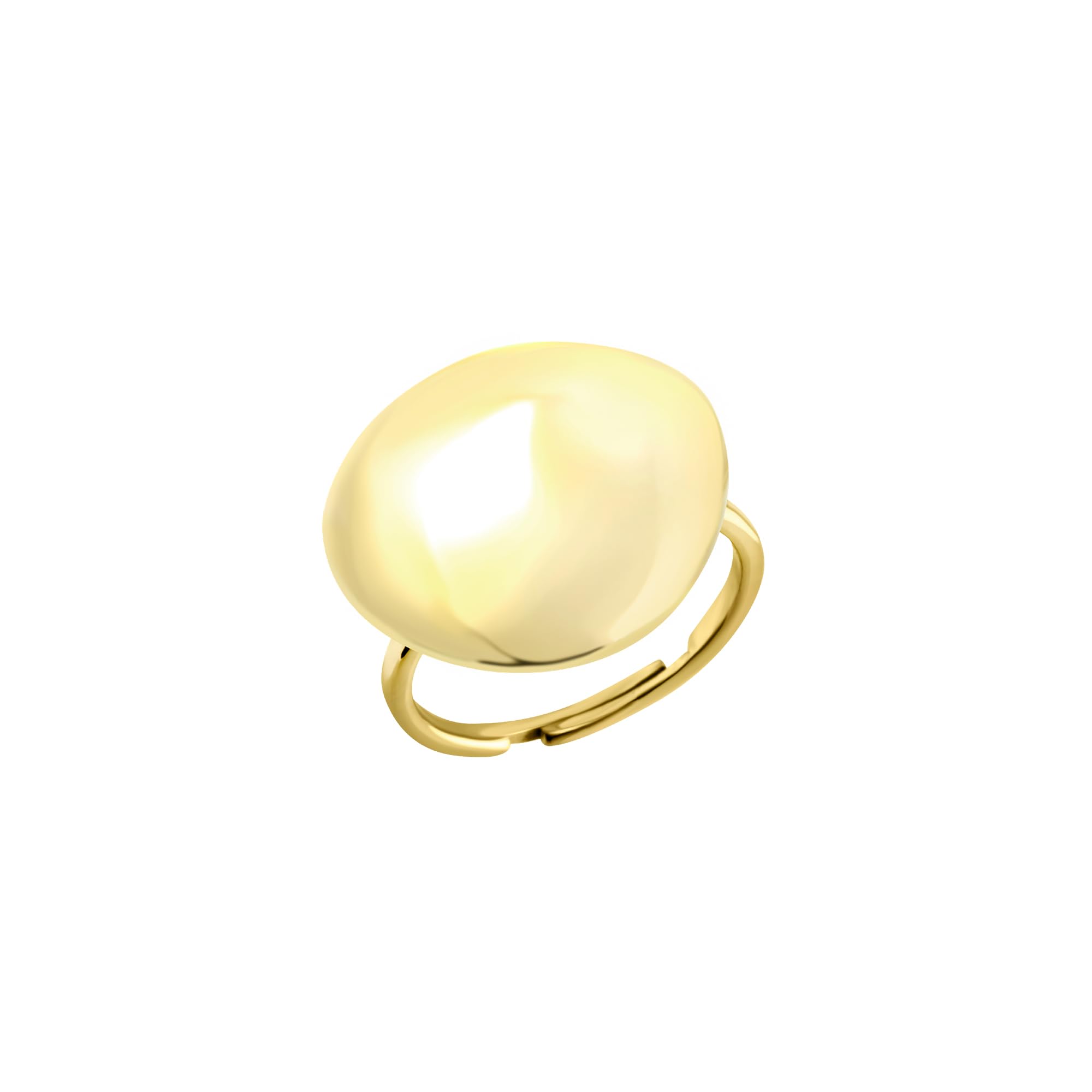 Breil, Collezione Bubble, Anello Donna in Acciaio Lucido con Boule e Linee Morbide e Sinuose, Idea Regalo Donne, Anelli Donna Eleganti