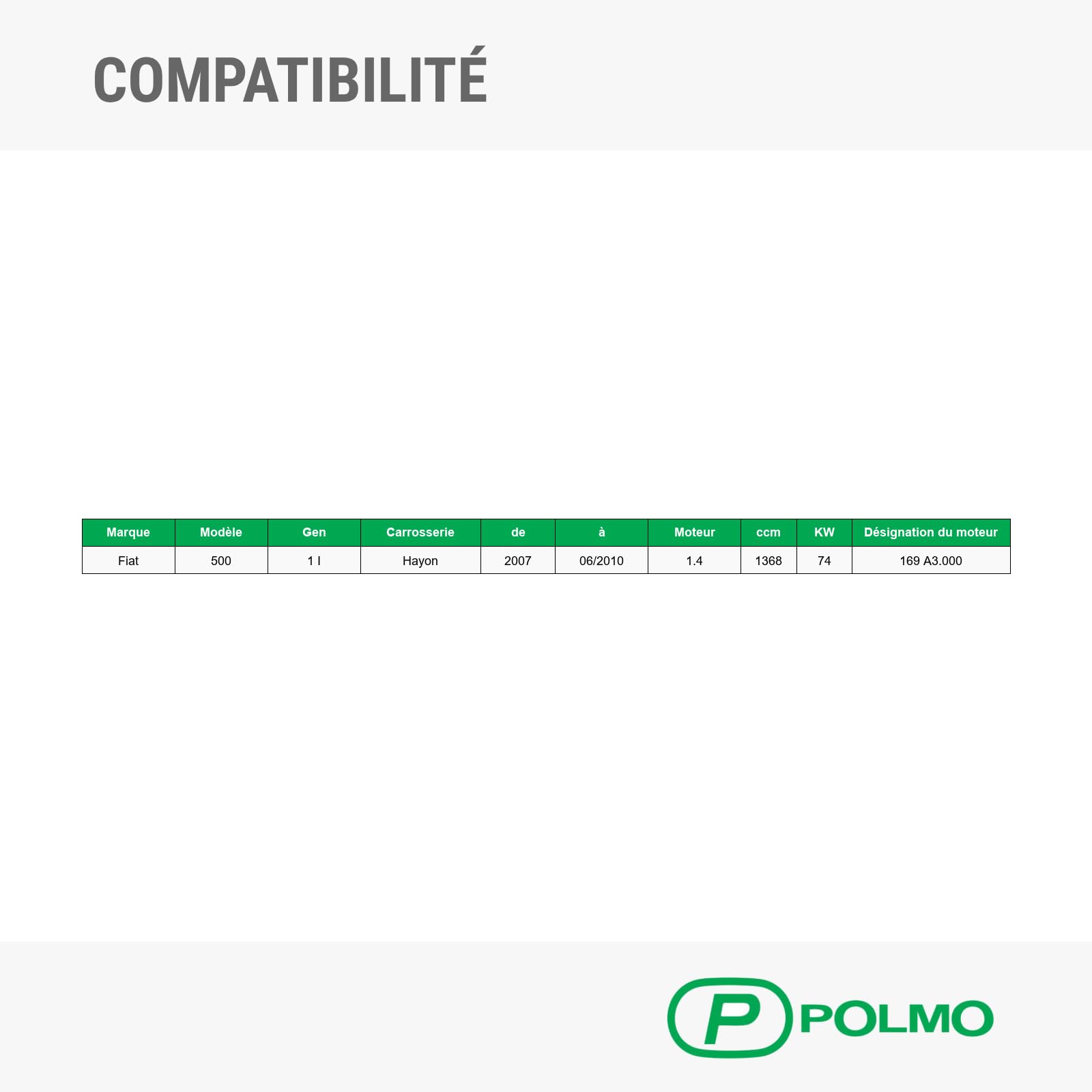 POLMOstrow Pot d’échappement pour Fiat 500 1 I 2007-2010