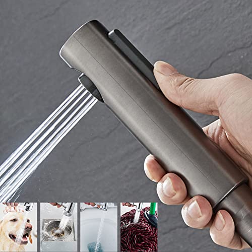 Combo de regadera de mano ajustable y soporte de pared miniatura 5