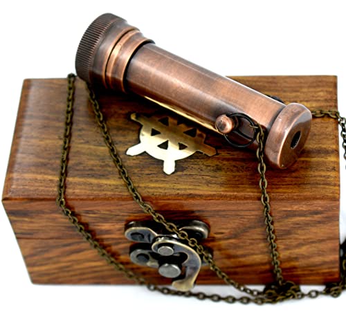 Sara Nautical Best Handmade Brass Kaleidoscope Gift For Everyone With Box- Vintage Look -Copper Antique Finish - Kaleidoscope For Kids Friends Family Children Valentine’s Day Gift - 3D Mirror Lens. #TOP1