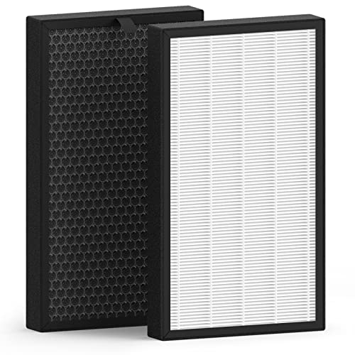 KJ350G Replacement Filter Compatible with TOSOT Air Cleaner Purifier KJ350G, True HEPA High-Efficiency Activated Carbon Filter, 2 Pack