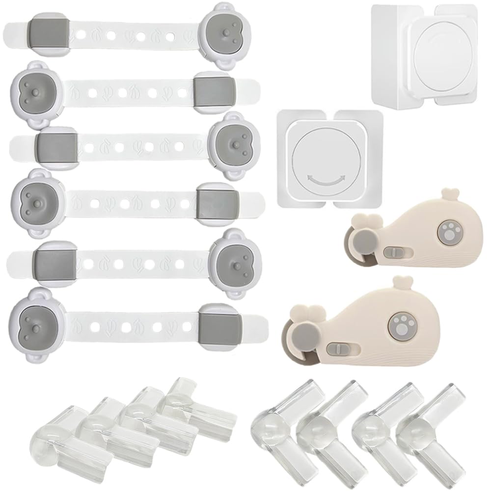 Kit de cerraduras de seguridad para niños, cerraduras de armario, cerraduras de cajón a prueba de niños, seguridad para armarios, refrigeradores, cajones, refrigeradores, cocinas, protectores