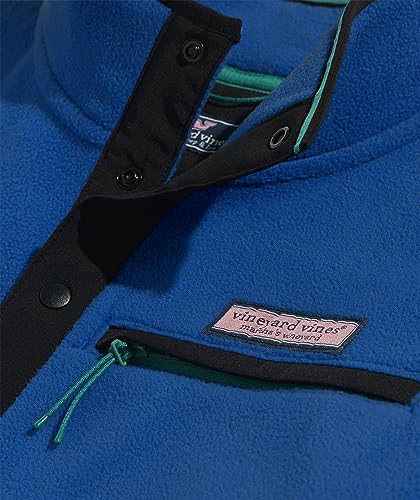 Image of vineyard vines Color-Blocked Harbor 1 /4 Snap