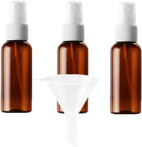 Botellas de aerosol de plástico, botellas de pulverización pequeñas recargables vacías mini botellas de viaje juego de 3, pulverizador de niebla