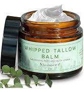 Whipped Tallow Balm (Eucalyptus) - Face & Body Cream - Beef Tallow Balm Moisturizer for Sensitive...