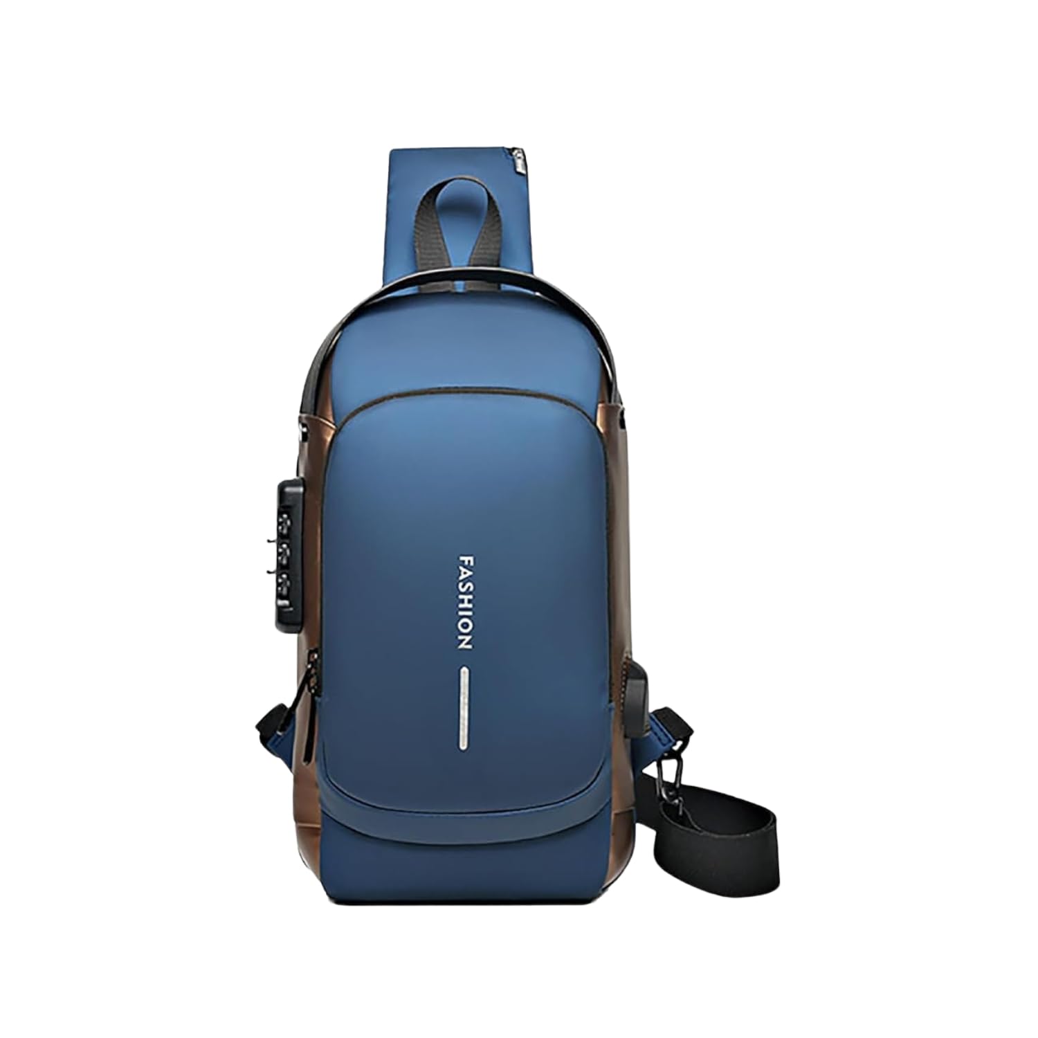 fashion crossbody sling bag for men women, anti-theft fashion chest bag with usb charging port, messenger bags, waterproof casual shoulder bag
