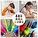 10 Stück Schreibhilfe für Stift Kinder,Stifthalter Kinder Hilfe Silikon,Schreibhilfe Stifthaltung Kinder Hilfsmittel,Stiftehalter Kinder für Ergonomische Pencil Stifte,Linkshänder Oder Rechtshänder
