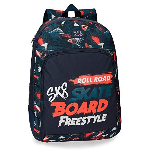 Roll Road  Mochila Escolar  44 cm  19.6 Litros  Multicolor