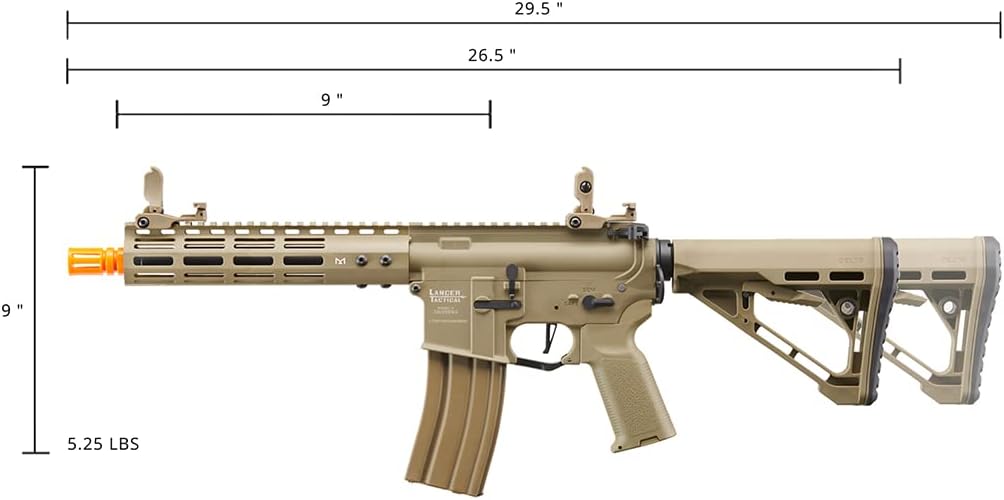 Lancer Tactical Gen 2 Proline M4 Full Metal 9''/14'' Airsoft Rifle with Delta Stock (ETU & Mosfet Included)