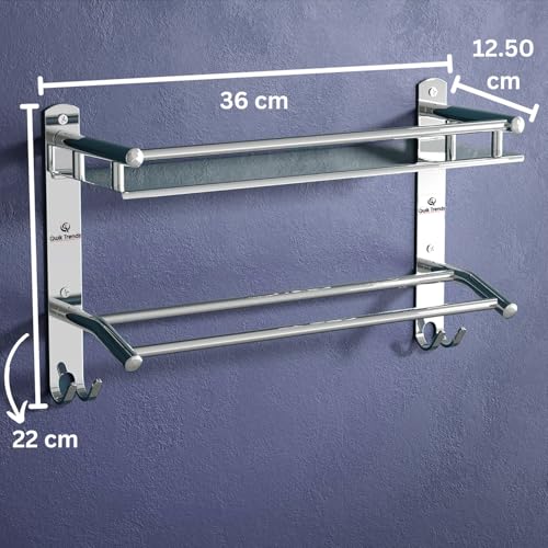 Image of Bathroom Organizer Without Drill - Corner, Shelves, Rack, Shelf, Storage, Wall, Racks and Adhesive, Mounted, self Holder, soap, Stand Bathroom Accessories