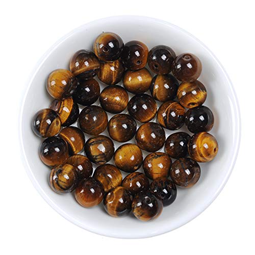 Natural Round Aa Tiger Eye Agate Loose Stone Beads Bulk For Jewelry Making 4Mm, 6Mm, 8Mm, 10Mm ,12Mm (8Mm) #TOP3