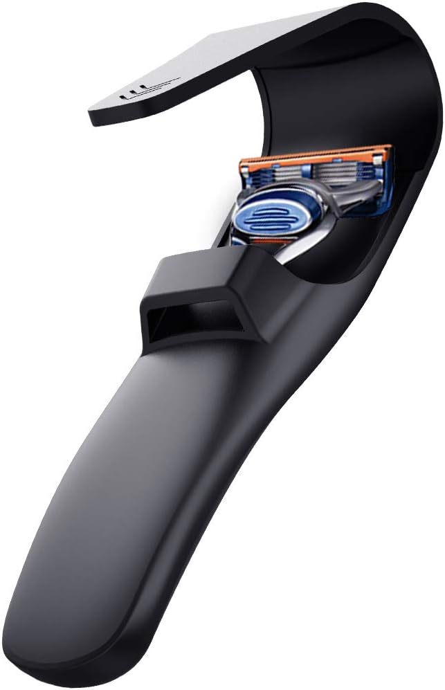 Razor Travel Case - Silicone Mens Case, Compatible With Gillette Mach Fusion Proglide Sensor Excel Men'S Black