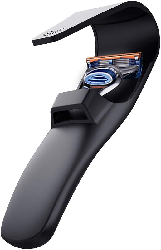Estojo de silicone para barbeador Enerfort compatível com Gillette Mach, Fusion, ProGlide, Sensor e Excel – Preto