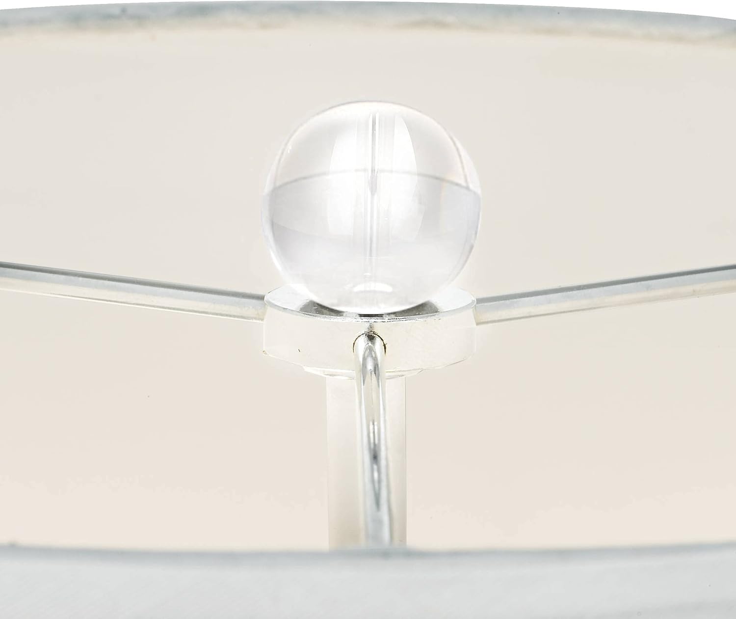 Vienna Full Spectrum Modern Glam Table Lamp 26 1/2" High Stacked Clear Crystal Spheres Glass White Tapered Drum Shade Decor for Bedroom Living Room House Home Bedside Nightstand Office Family