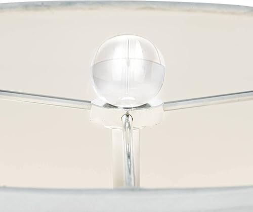 Miniatura 3 de Vienna Full Spectrum Moderna lámpara de mesa glamorosa de 26 12 pulgadas de alto, esferas de cristal transparente, apiladas, color blanco, pantalla