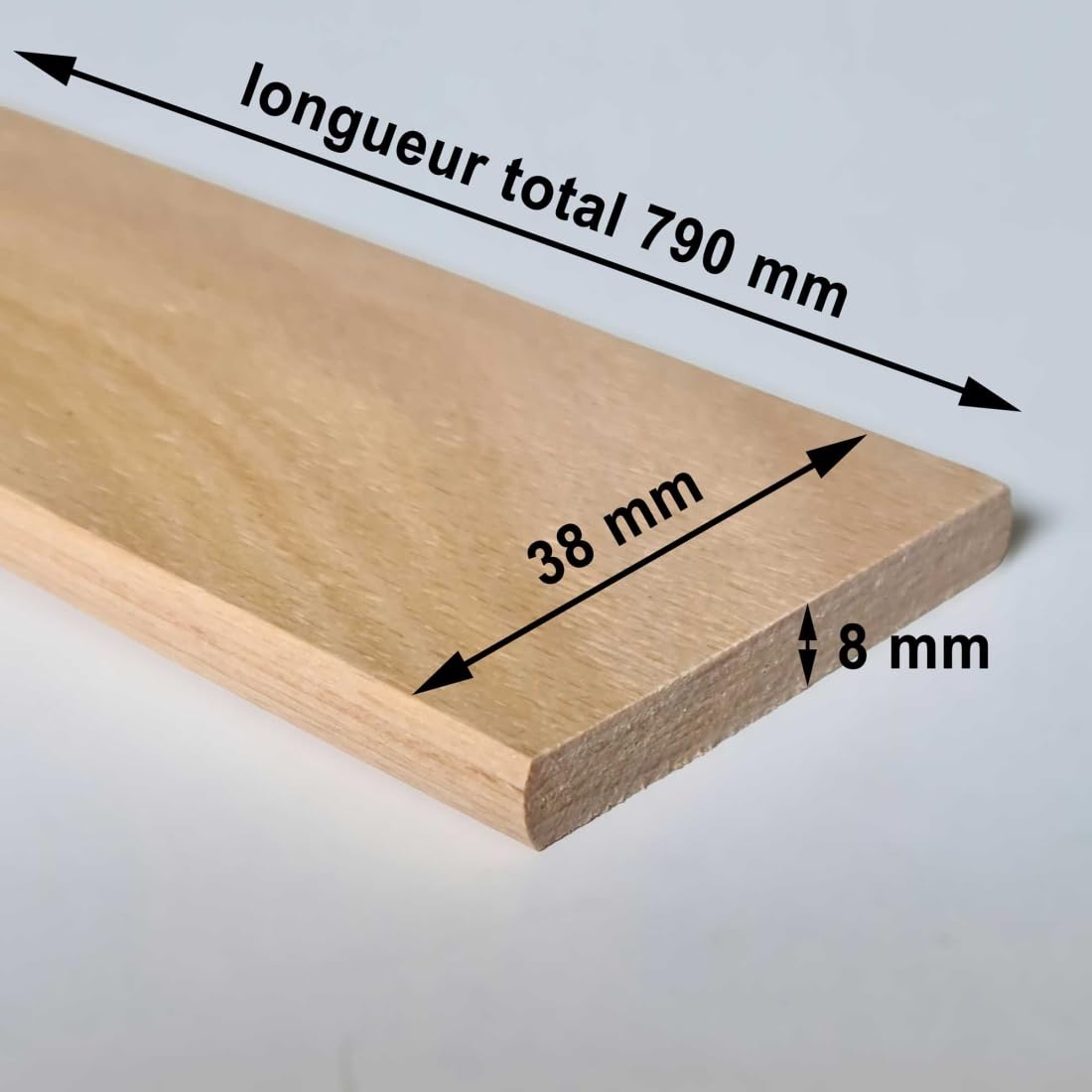 SCM Créations Lot de 3 Lattes 873/53/8mm (87,3cm) pour clic clac bz