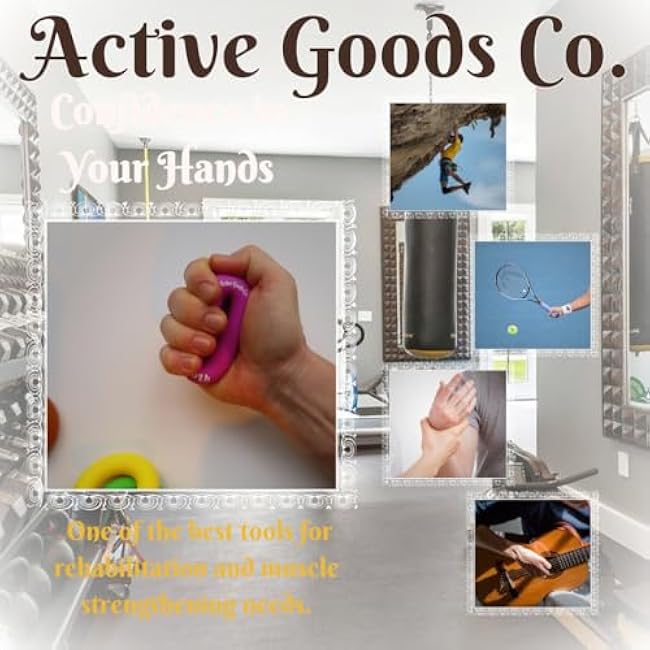 ActiveGoodsCo Hand Exerciser - PROFESSIONAL GRADE, Set or Single, Sizes 10-225. Visit to see more! Bague classique en silicone parfaite pour am¨¦liorer la force, la puissance et la vitesse dans les poignets.