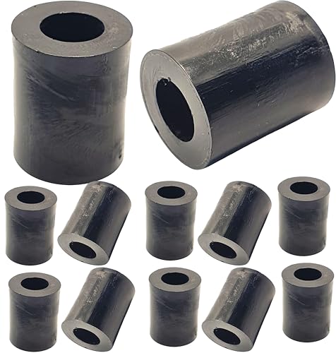 M8 x 20mm Black Nylon SPACERS Plastic Standoff Washers (Pack of 12) - Nylon Insulating Washers for M3 M4 M5 M6 M8 Screws (3-30mm Length) Ideal for Electronics, DIY Projects and Hardware Applications