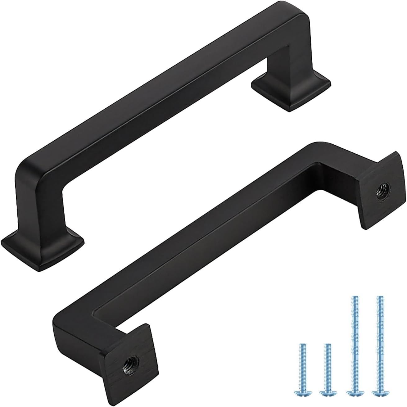 15 Pack Matte Black Handles 33/4 inch Hole Center Solid Door Pulls