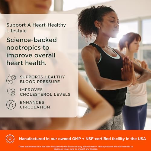 The Genius Brand Genius Heart - Adult Health Supplement for Daily Heart Function Support - Supports Blood & Oxygen Flow - With Grapeseed Extract & More - Non-GMO, Gluten-Free & Vegan - 60 Veggie Pills - Image 4