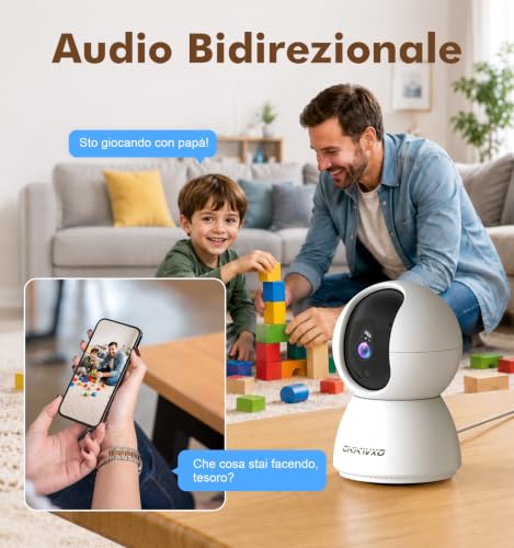 Image of 2.4&5GHz WiFi Indoor Security Camera,2K /3MP Camera for Home Security, 355 Pan /Tilt Pet Cam, IR Night Vision Baby Monitor, 2-Way Audio, Motion Tracking, Cloud & SD Card Storage