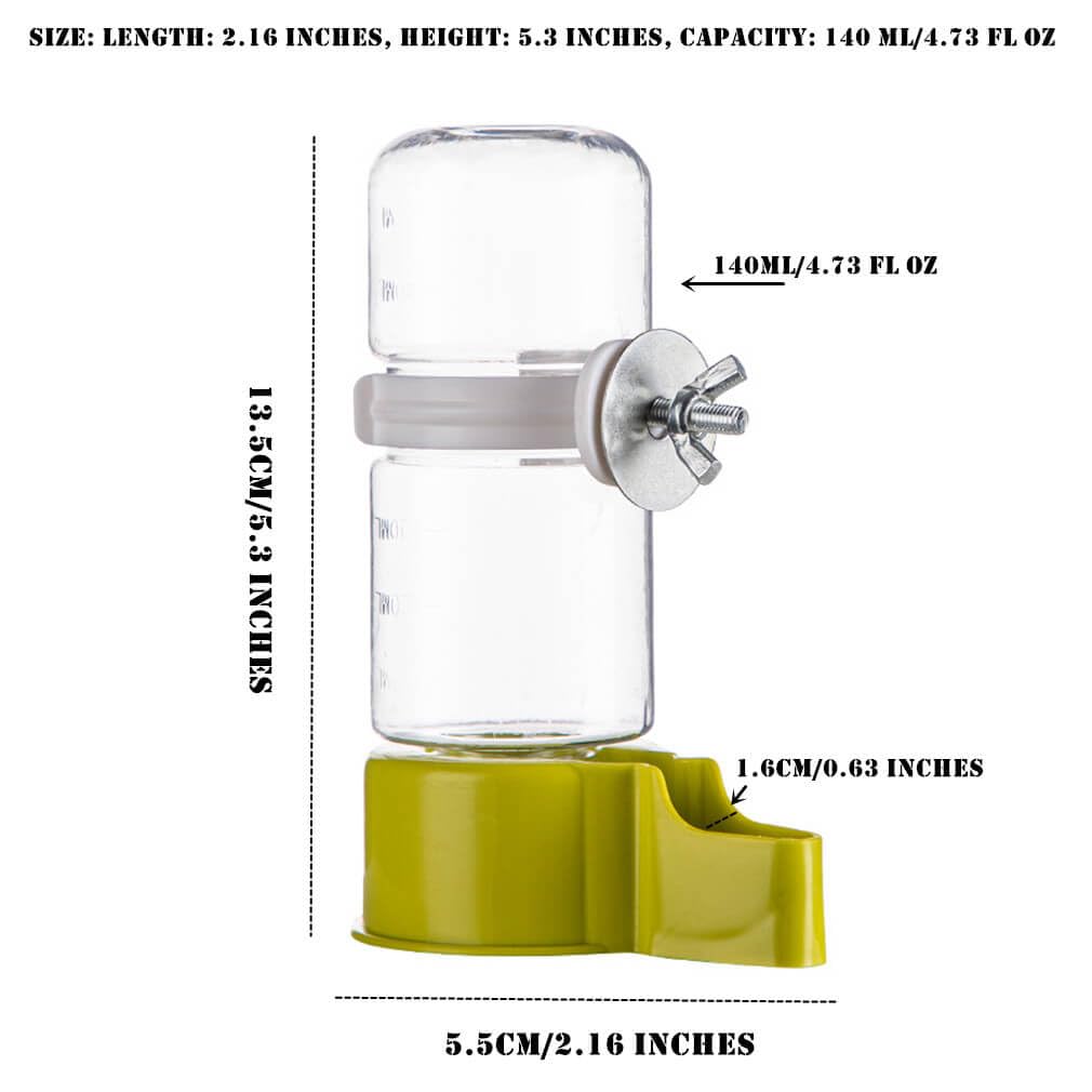 WQY Automatic Pet Bird Water Feeder - 400ml Cage Dispenser For Parakeets, Budgies, Cockatiels