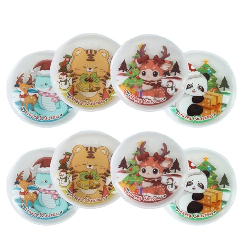 Portátil – Calentador de manos de PVC, 9,5 x 9,5 cm, reutilizable y antideslizante, paquete de calor con diseño de animales, calentador de manos para camping, viajes, viajes diarios