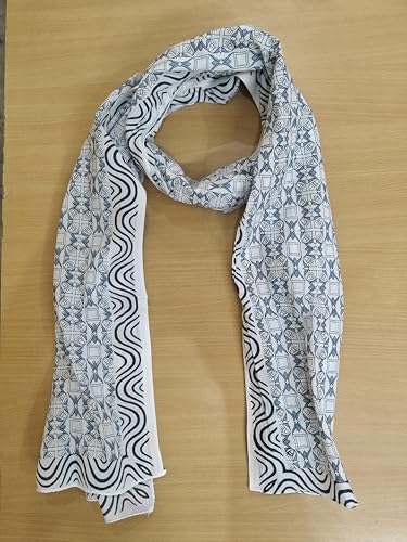 Rastogi Handicrafts Scarfs For Women 100% Pure Cotton Design Hand Block Printed Mini Scarf/Stoll/Stole For Girls 70x20 Inch3
