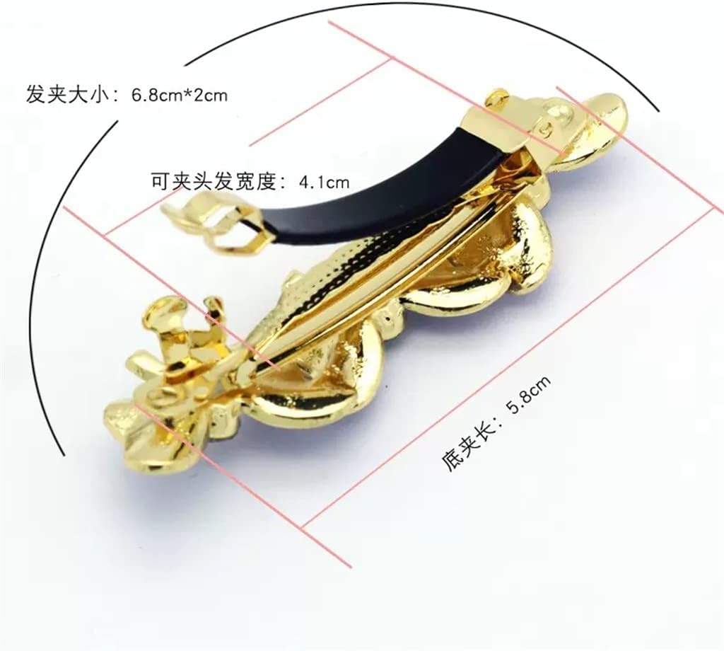 ヘアクリップ スプリングクリップ 頭飾り 大人用 万能 トップクリップ ヘアカード レディ ヘッド フラワーオーナメント (Colo