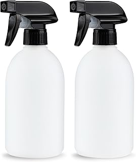 Spray Bottles (16oz/2Pack), HDPE Spray Bottle for Cleaning Solution, Plastic Empty Spray Bottles For Plants, Hairdressing, Training Pet and Diluted Concentrate - Leak Proof, Adjustable Nozzle