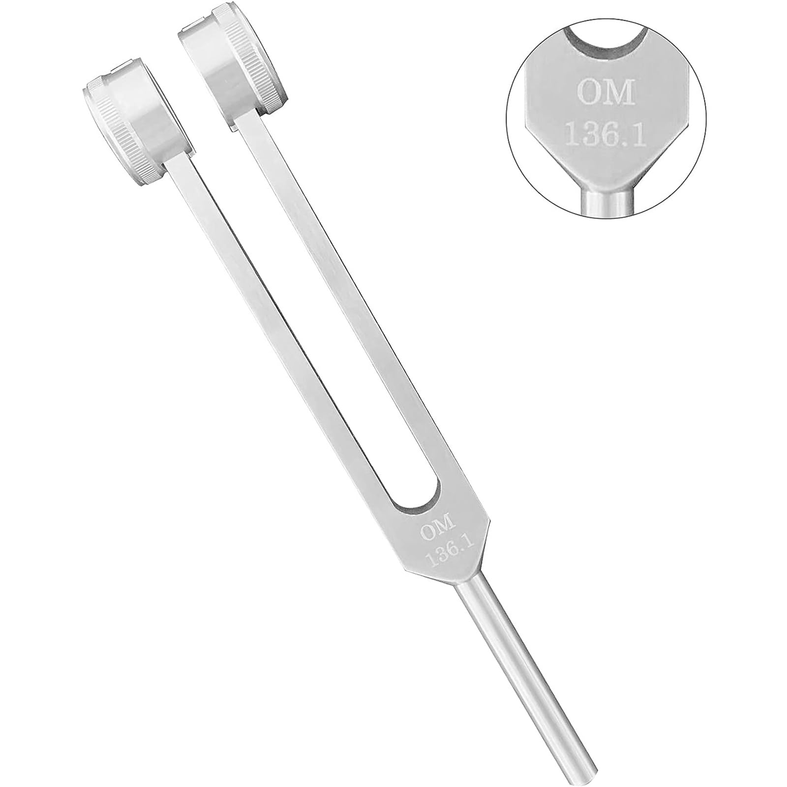 Chakra Diapason Om 136.1Hz & 4096C Set, Strumento musicale a percussione curativo del suono con martello e borsa, ideale for esperimenti acustici di meditazione yoga