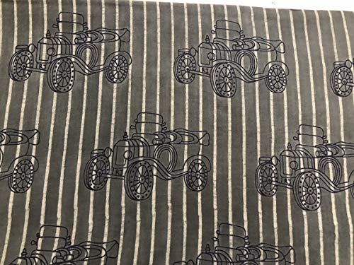 Tissu en coton indien au mètre pour confection de robe d'été légère et kurti traditionnel 10 yards
