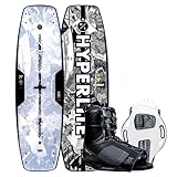 Hyperlite Murray Wakeboard with Open-Toe Adjustable Team Bindings Wakeboard Package - Perfect for Intermediate to Advanced Riders - 139cm w/Team OT Bindings, Sizes 7-10.5