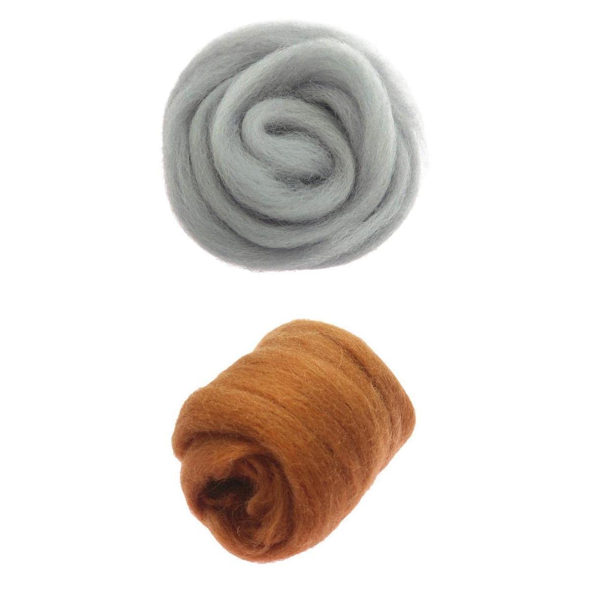 2 Pieces 10g Soft Wool Roving Felting Wool for DIY Needle Felting Craft-image-29