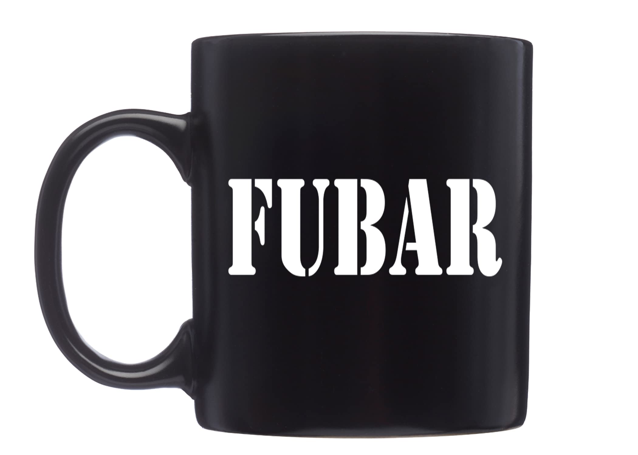 Rogue River Tactical Funny Black Coffee Mug Military FUBAR Black Novelty Cup Great Gift Idea For Military Veteran