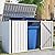 AECOJOY Outdoor Trash Can Storage 46 Cu.Ft, Outdoor Garbage Bike Storage Shed, Horizontal Storage Cabinet Waterproof, Garbage Can Storage Bicycle Sheds & Outdoor Storage Clearance in White