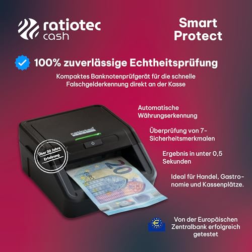 Testeur automatique pour billets ratiotec Smart Protect haute précision