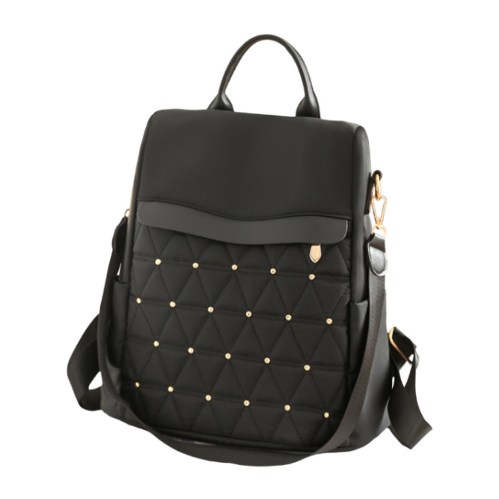 Backpack Purse Satchel Bag Holder Zipper Rucksack for Ladies Traveling Women Black-image-47