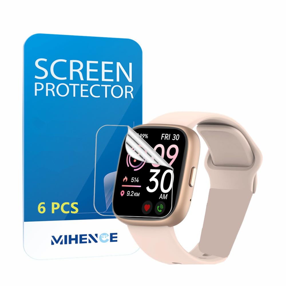 Compatible for Faweio 1.8'' Smart Watch Screen Protector, TPU HD Full Coverage Invisible Protective Film Compatible for Faweio IDW13 / IDW16 / IDW19 Smartwatch (6PCS)