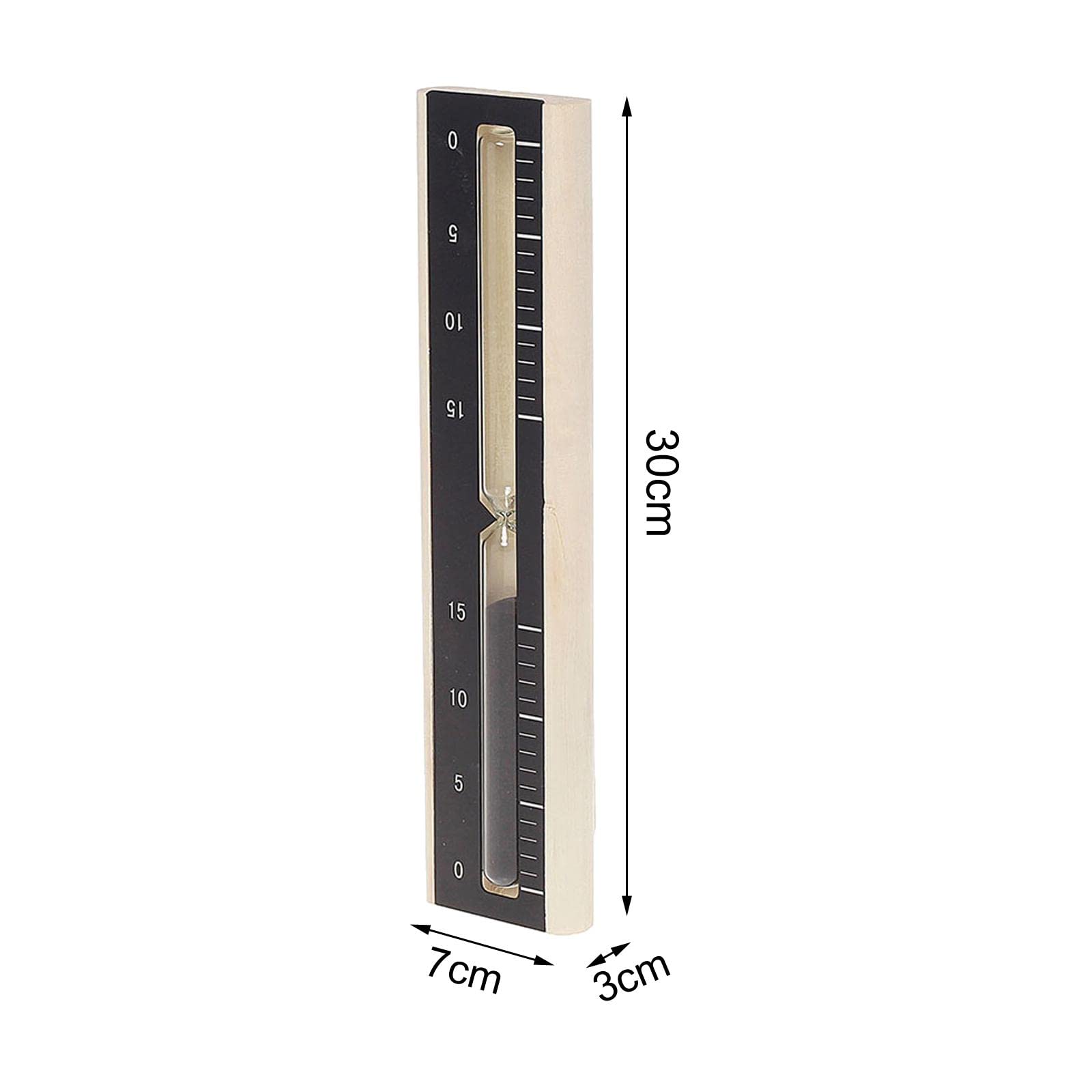 Colcolo Chronographe en bois sablier décor précis Durable rotatif cadeaux polyvalent 15 Minutes sablier pour bain hammam