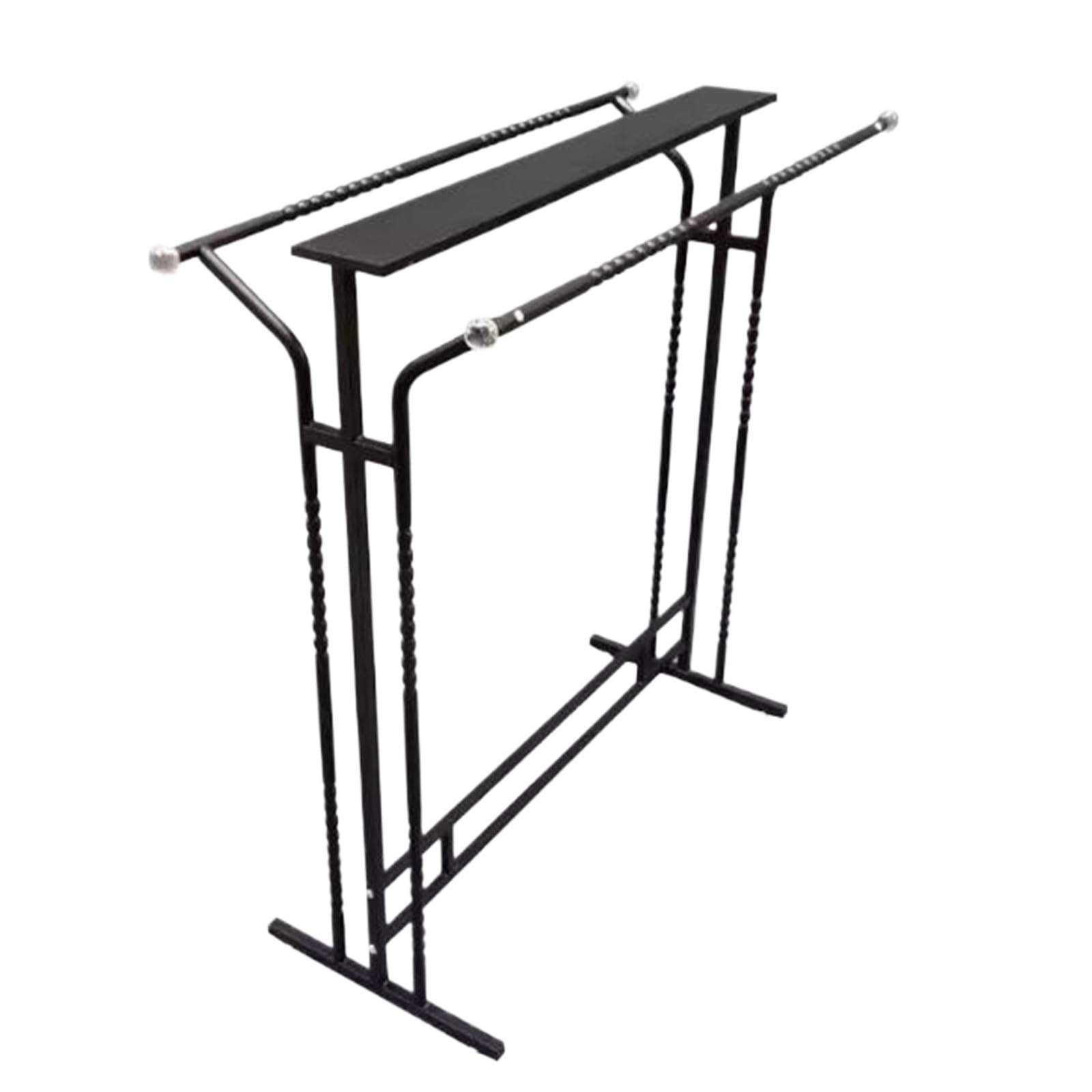 LJHFG63KUYT Clothes Rack Clothing Store Display Rack, Floor Standing Hanging Combination, Side Clothes, Shelf Display Stand(Black)