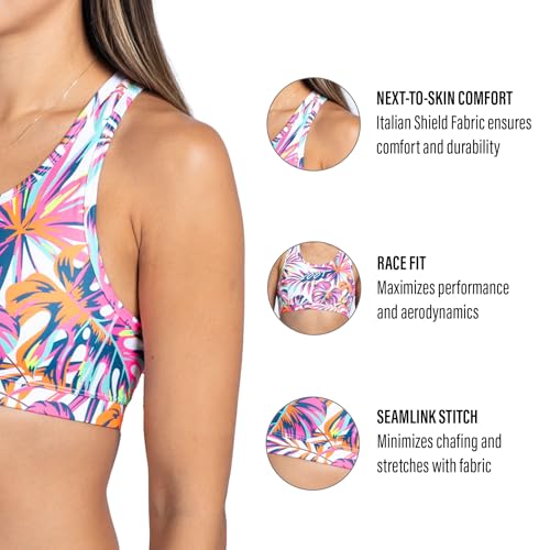 Image of Zoot Women's LTD Triathlon Sports Bra, Racerback High Performance Tri Sports Bra for Swim, Bike, Run & UPF 50+ Fabric