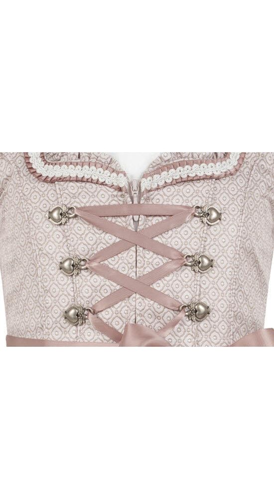 Nübler Dirndl Mädchen - 3 teiliges Set Dirndl Kleid mit Trachtenbluse und Schürze traditionell - Moderne bayrische Tracht, Stella Rosa