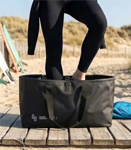 Gearlab Gear Tub - Bolsa impermeable de alta resistencia de 71L para kayak, equipo húmedo, playa, camping y actividades al aire libre (Negro) miniatura 4