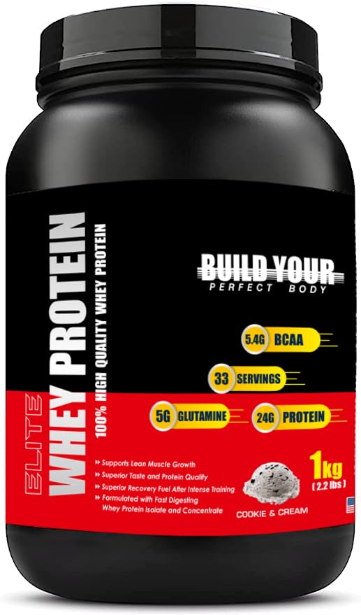 Elite Whey (2.2lbs) (Cookies & Cream) Protein Powder for Muscle Support & Recovery, Vegetarian – Primary Source WPI & WPC at Rs. 1050