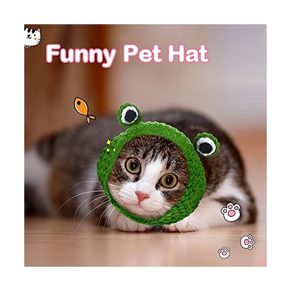 3 pieces cat hat cat costume adjustable pet headwear cat bunny hat with rabbit ears kitten hat dog cosplay cap for kitten halloween party birthday theme party photo prop (basic style) - image 8