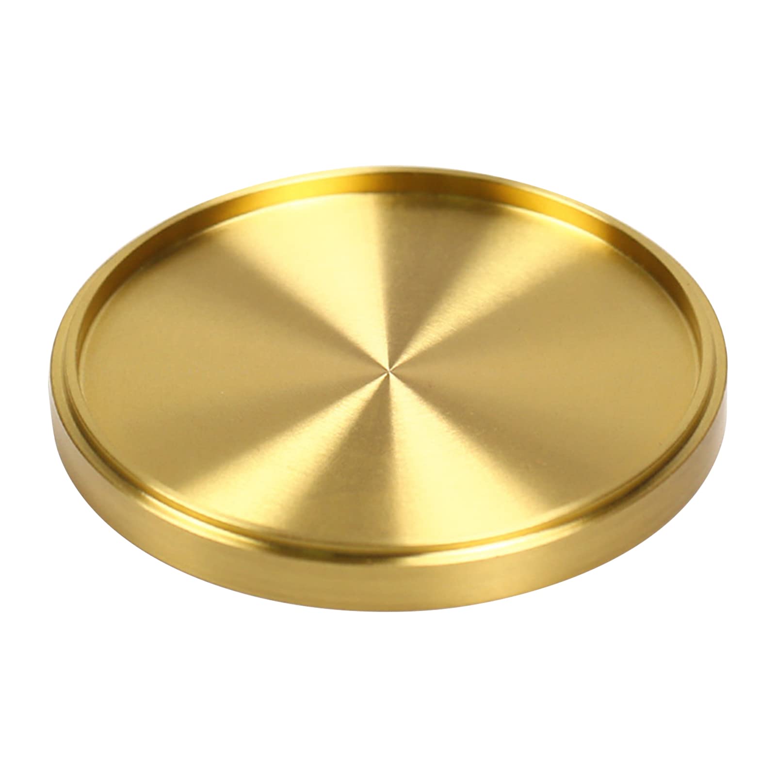 Copper Cup Mat Round Home Kung Fu Tea Set Ceremony Accessories Brass Insulated Mat for Round Coasters
